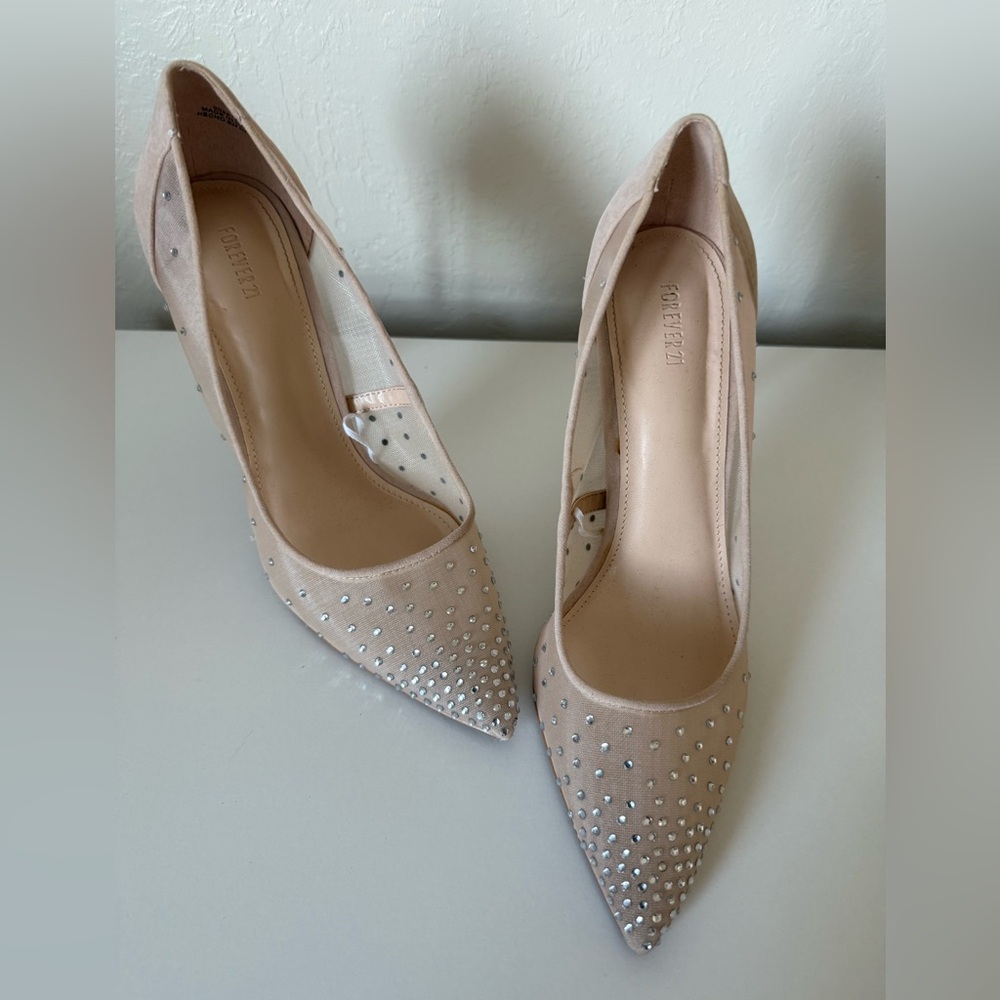 Forever 21 Blush Studded Heels